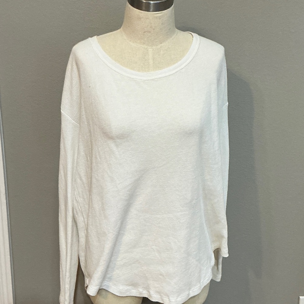 PINK Victoria's Secret White Long Sleeve Sweatshirt